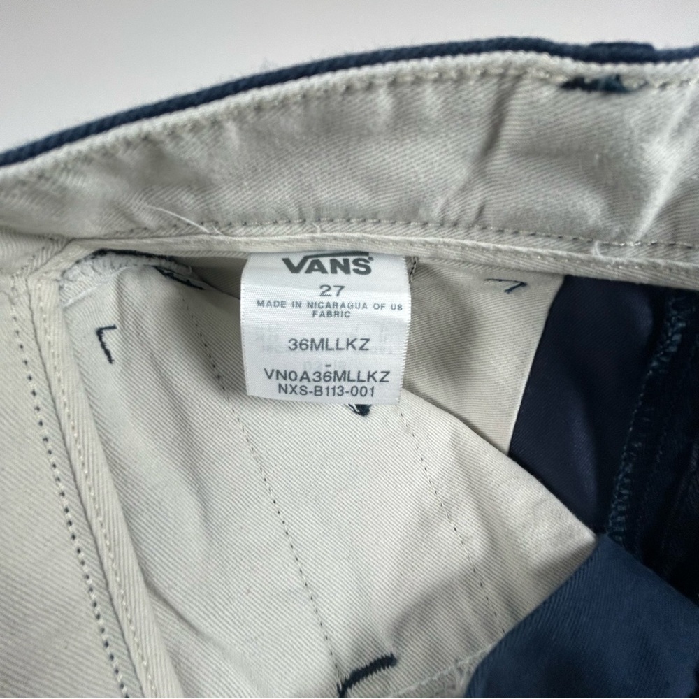 2 Pairs Vans Boys Chinos Blue/Steel Grey Size 27 - Picture 14 of 15